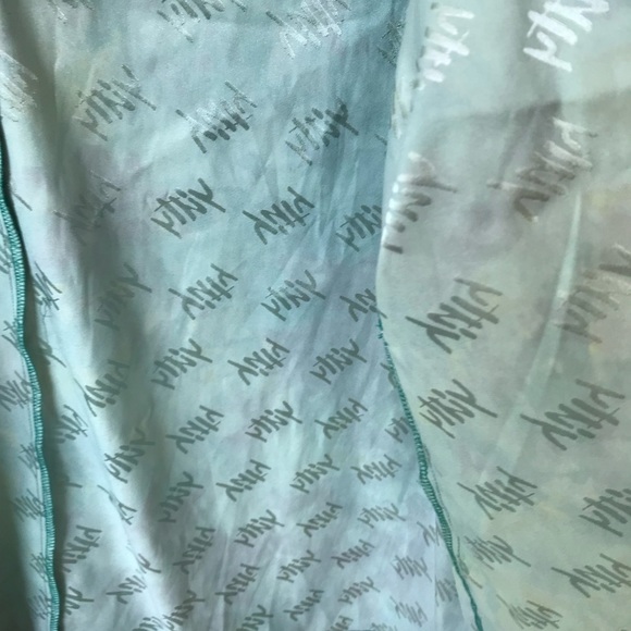 Yitty Sattin Pretty Mini Robe in Deep Sea Watercolor Size 2x - Picture 7 of 13